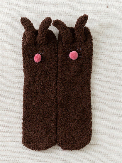 Lovely Bunny Inspired Cozy Fleece Socks artswardrobe