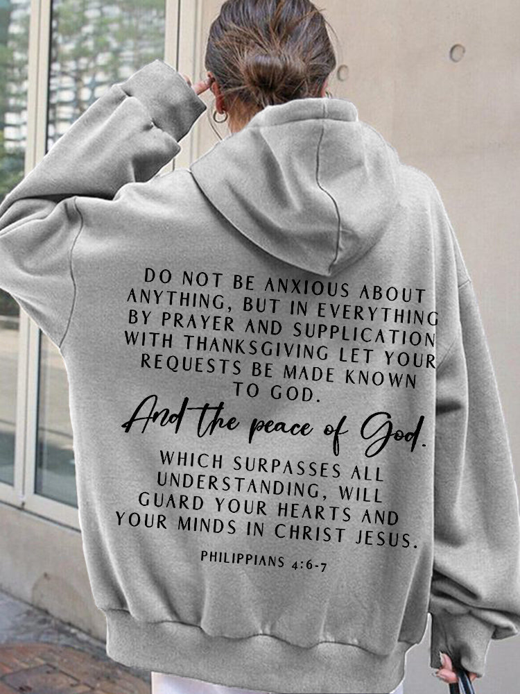 Comstylish Do Not Be Anxious About Anything Comfy Hoodie