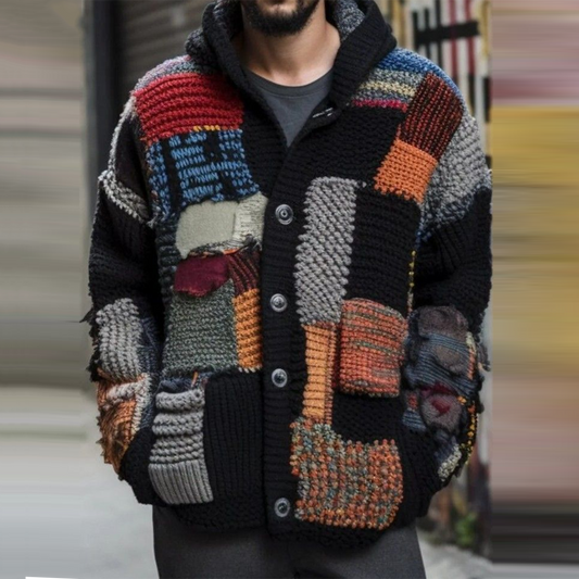 Fairman Island Jacquard Retro Buttons Sweater Cardigan elevenforest