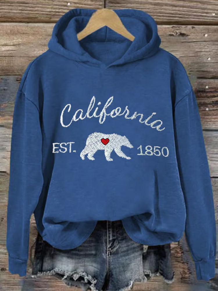Comstylish Women's California Strong Print Casual Hoodie