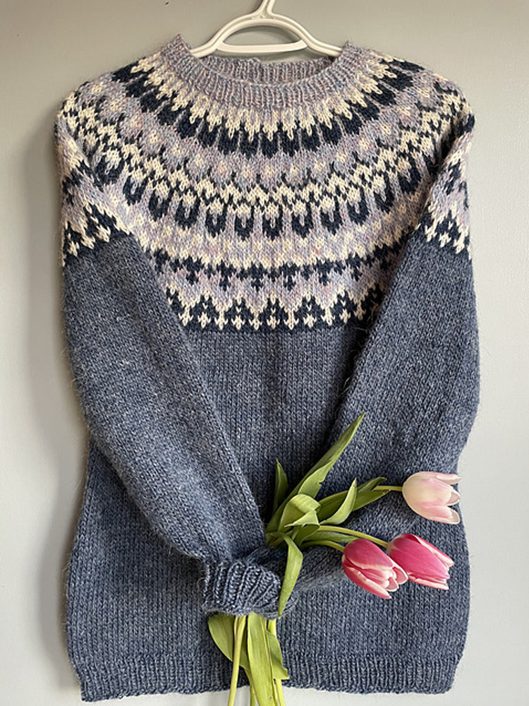 Vintage Icelandic Style Women's Sweater elevenforest