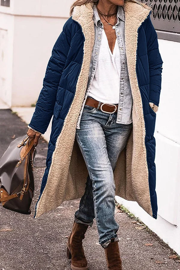 LP | Giacca di tendenza con cappuccio e colletto accentuato