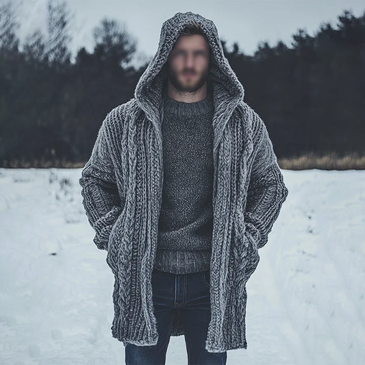 Men'S Vintage Jacquard Pocket Cozy Sweater Cardigan elevenforest