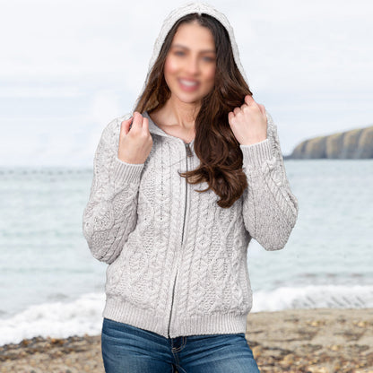 Men'S Retro Aran Jacquard Cozy Zipper Hooded Sweater artswardrobe