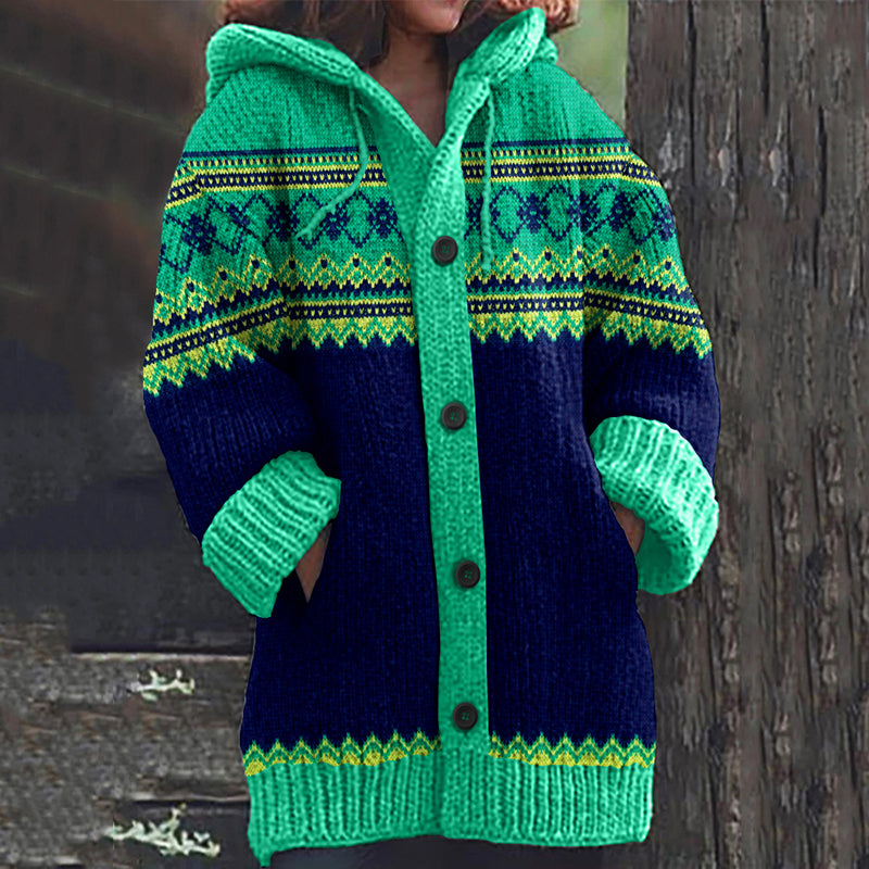 Vintage Fair Isle Cardigan Sweater artswardrobe