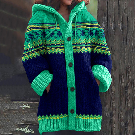 Vintage Fair Isle Cardigan Sweater artswardrobe