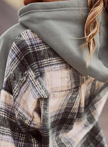 LP | Confortevole felpa patchwork a maniche lunghe