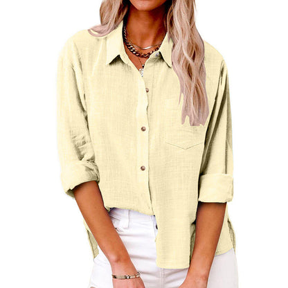 Comstylish Women's Loose Simple Long Sleeve Shirts
