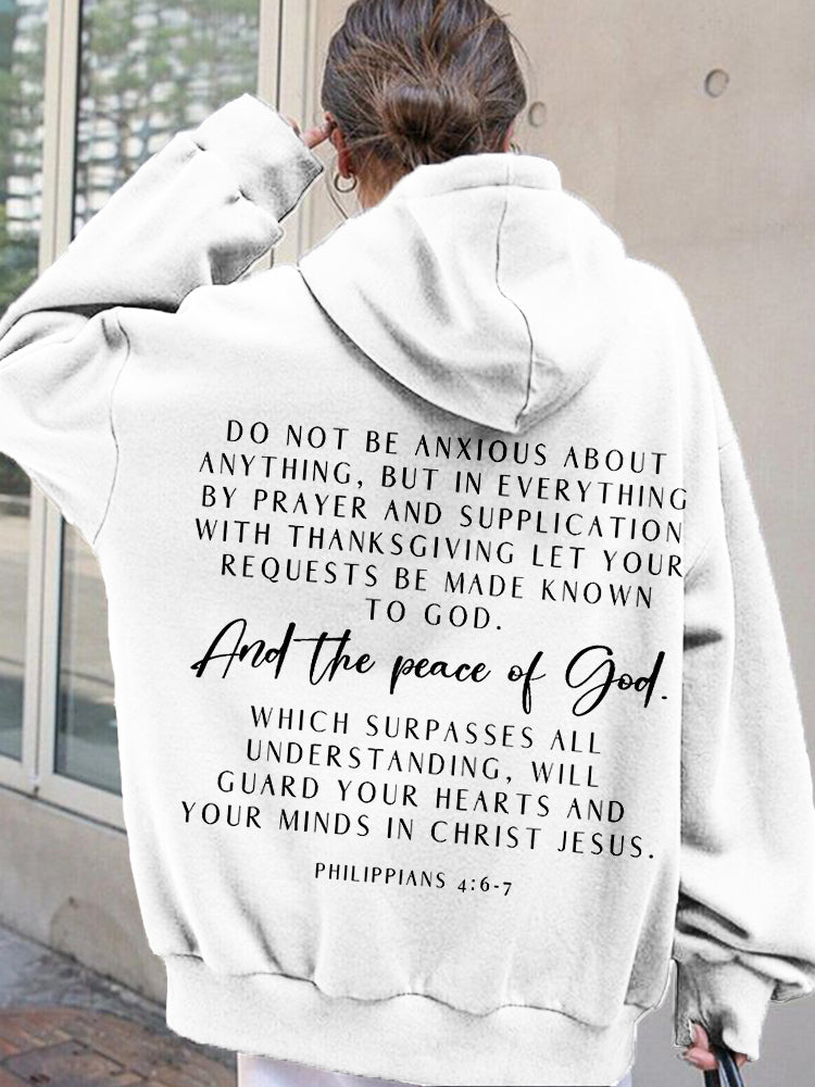 Comstylish Do Not Be Anxious About Anything Comfy Hoodie