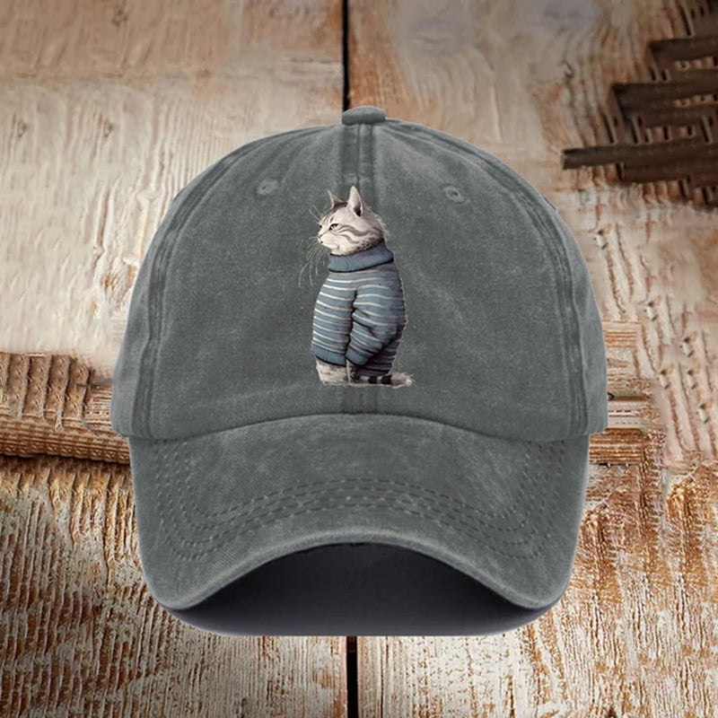 Unisex Winter Funny Cute Wonderland Clothing Cat Print Hat elevenforest