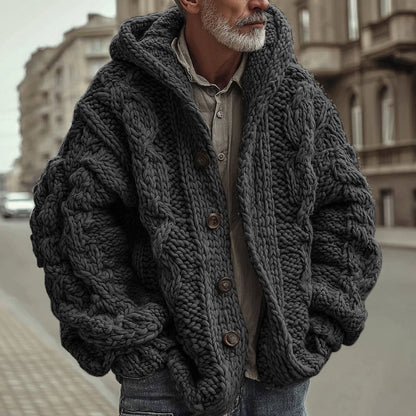 Men's Vintage Fairman Isle Jacquard Button Cardigan Sweater artswardrobe