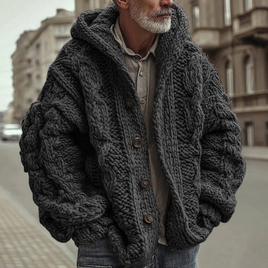 Men's Vintage Fairman Isle Jacquard Button Cardigan Sweater artswardrobe