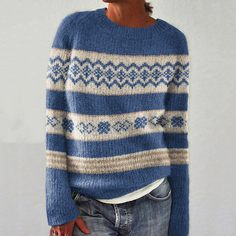 Vintage Icelandic Design Knitted Jacquard Sweater elevenforest