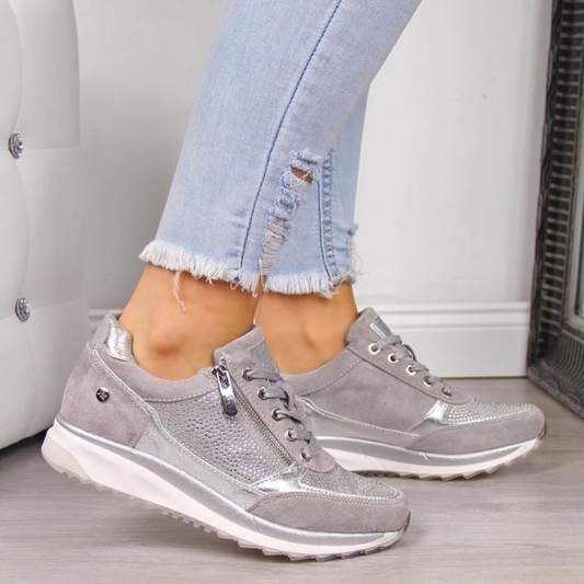 ER | Sneakers metalliche con zip