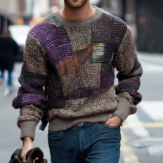 Fairman Island Jacquard Retro Pattern Cozy Sweater artswardrobe