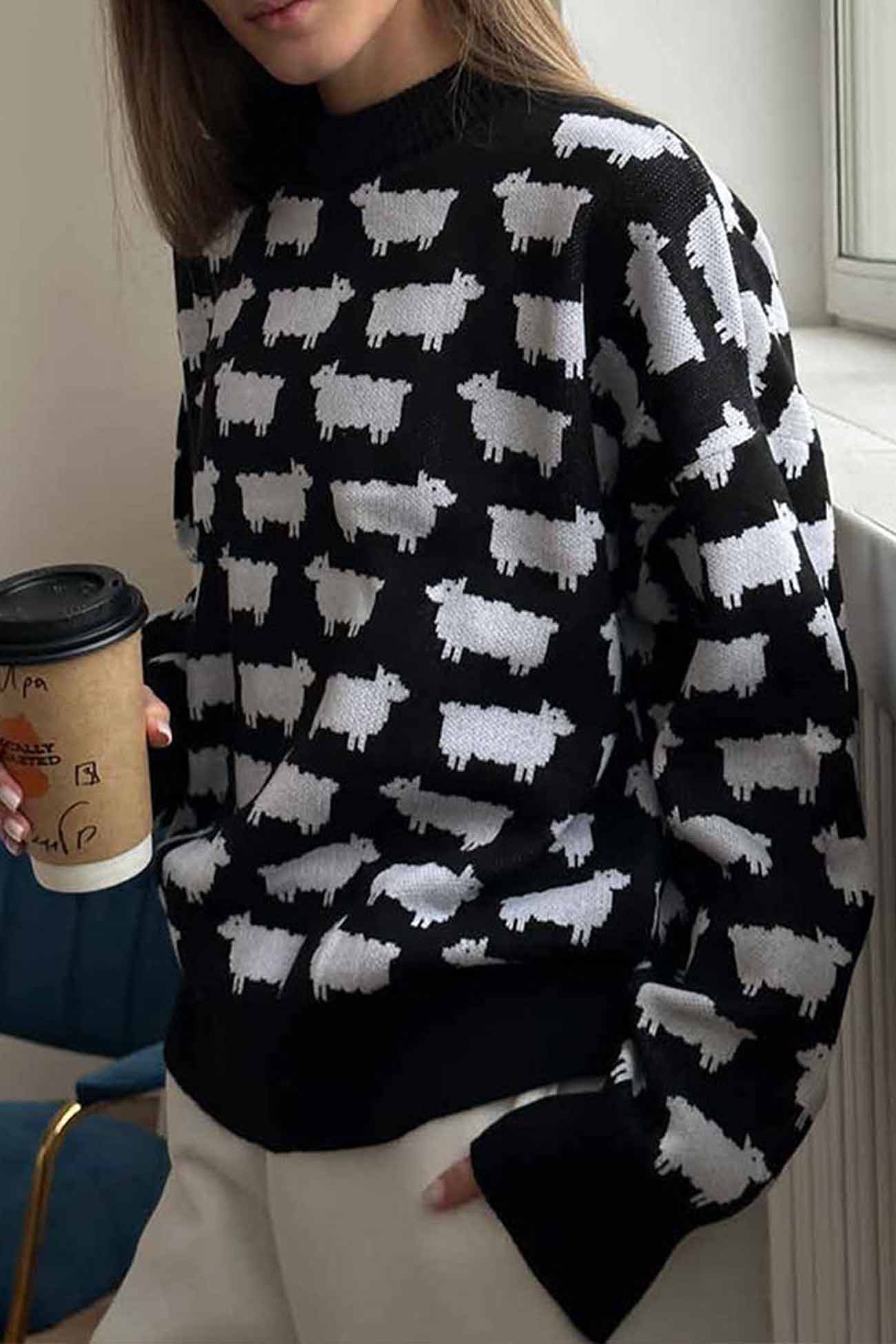 Maglione dal design curato