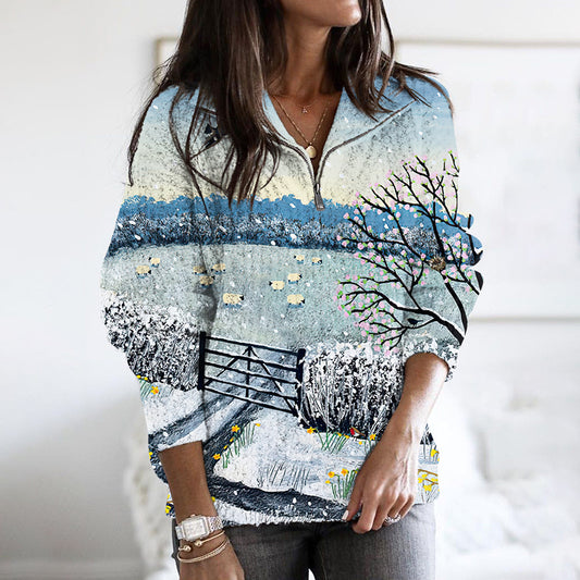 Vintage Farm Sheep Knitted Jacquard Sweater elevenforest