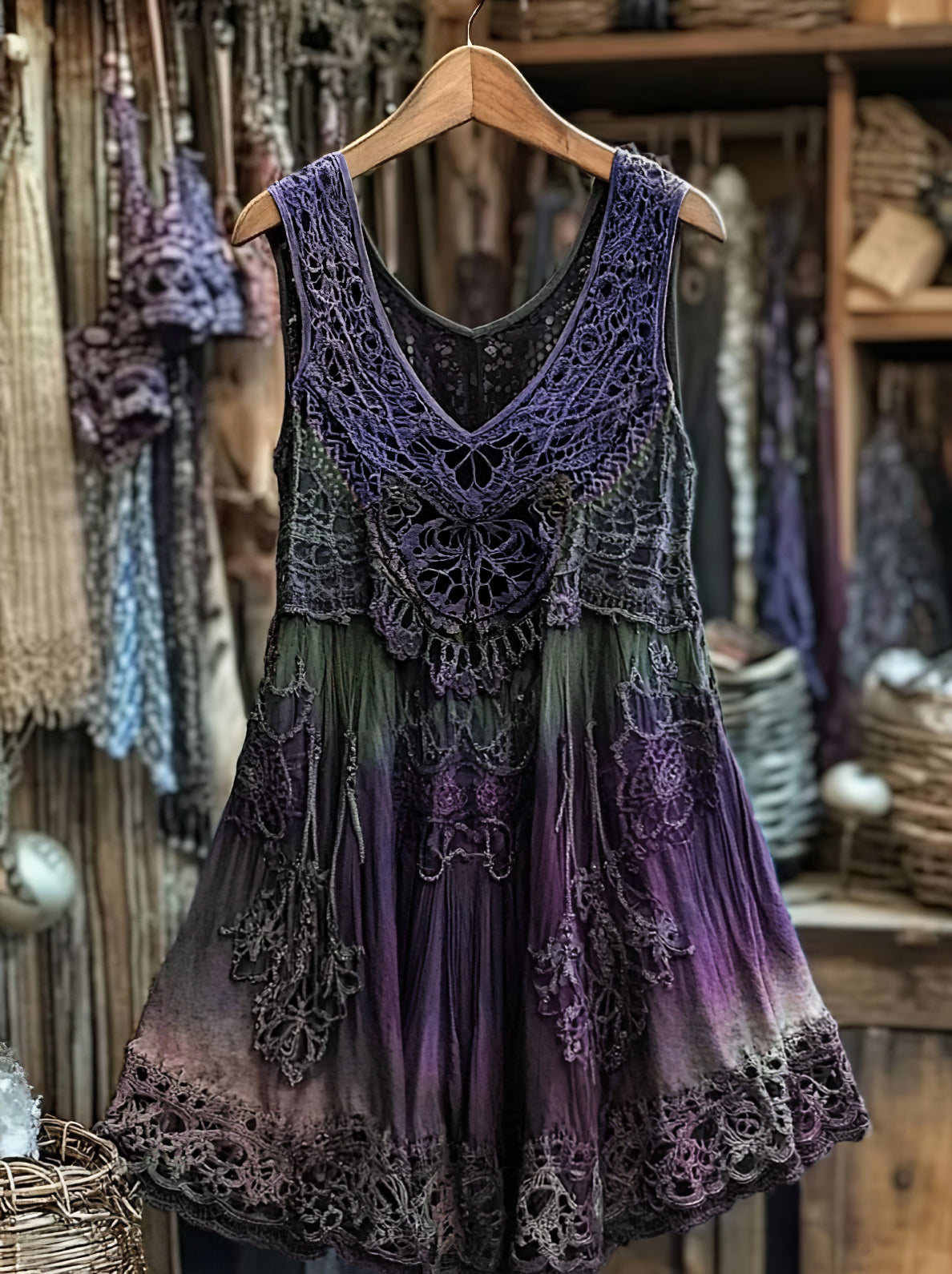 Vintage Viking Gradient Tribal Pattern Comfy Tank Top artswardrobe