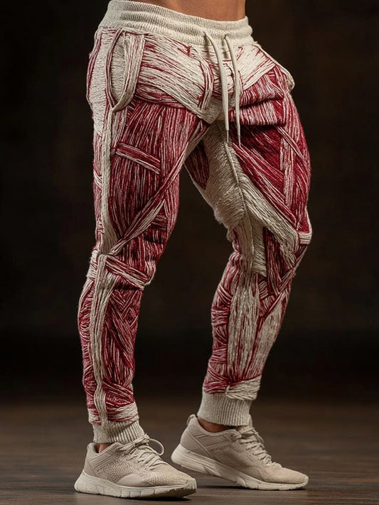 Men's Muscle Texture Anatomy Art Cozy Knit Sweatpants artswardrobe