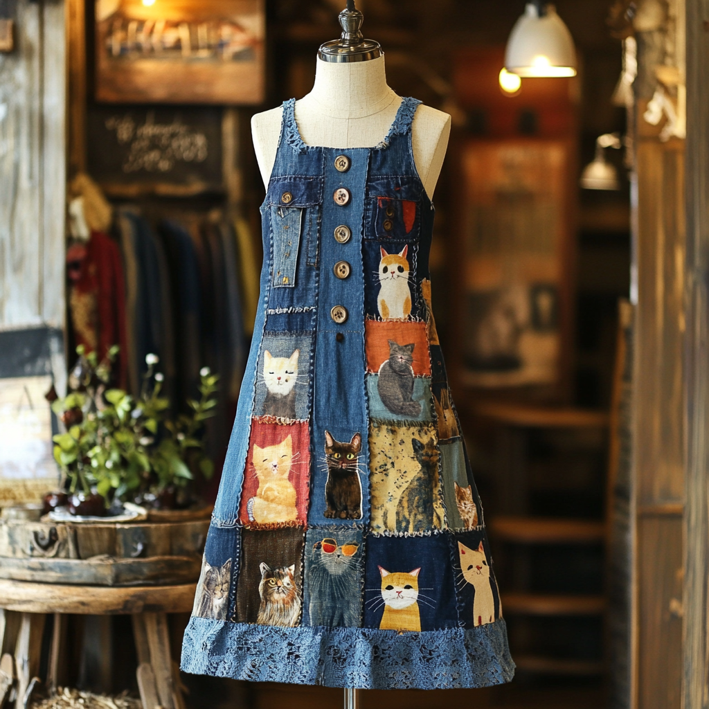 Women's Fun Pop Cat Lace Suspender Skirt elevenforest