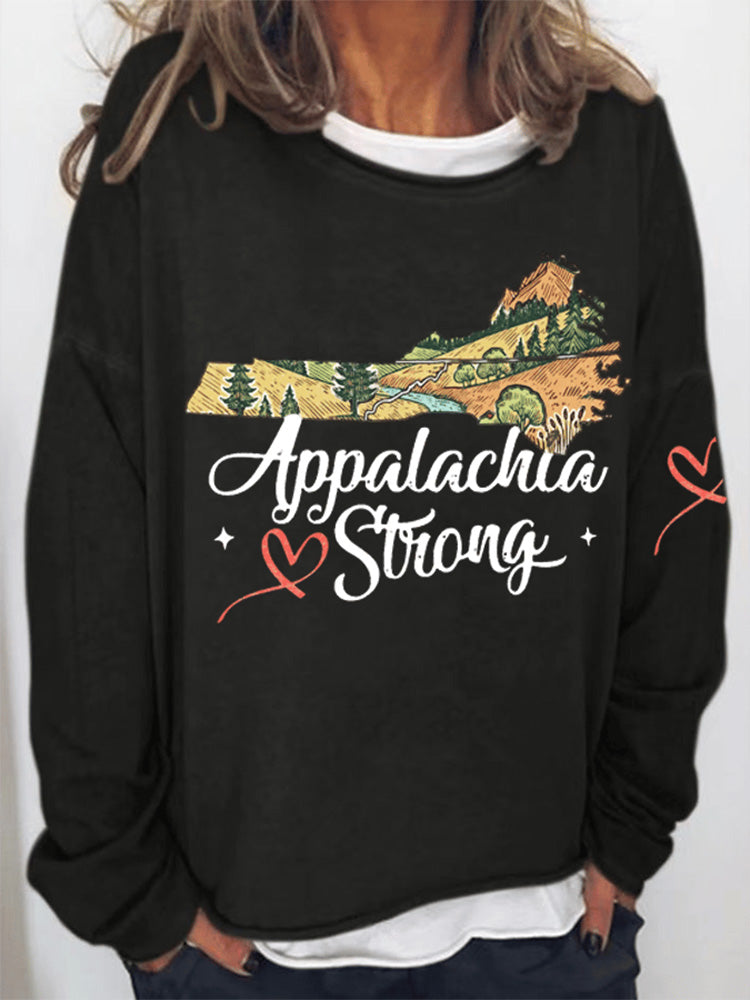 Comstylish Appalachian Strong Printed Sweatshirt
