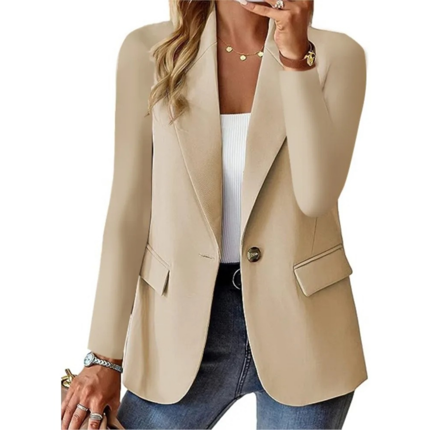 LP | Blazer casual da donna a maniche lunghe
