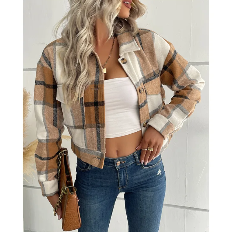 LP | Giacca a scacchi di tendenza per donna