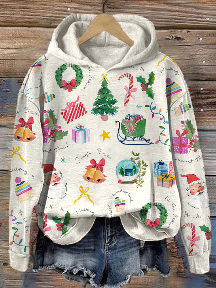 Comstylish Christmas Inspired Art Print Cozy Hoodie