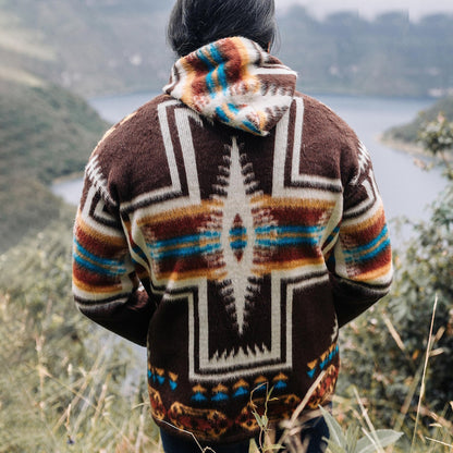 Vintage Ethnic Aztec Cardigan Sweater elevenforest