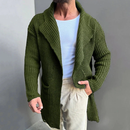 Retro Island Jacquard Pattern Cardigan Sweater artswardrobe