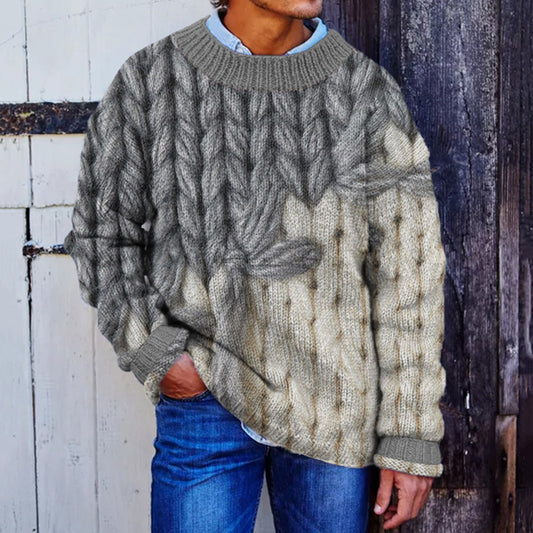 Vintage Cable Jacquard Knit Sweater elevenforest