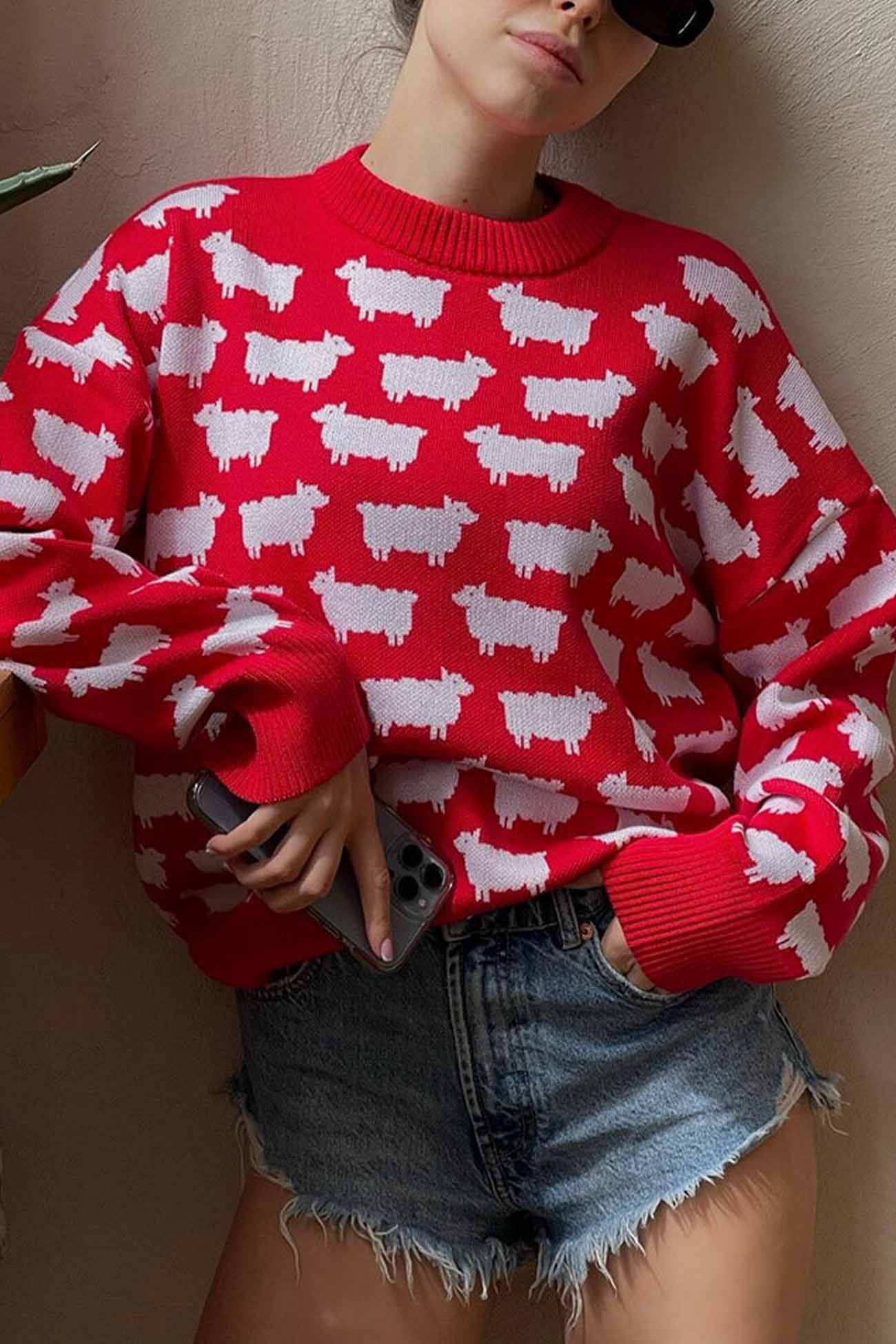 Maglione dal design curato