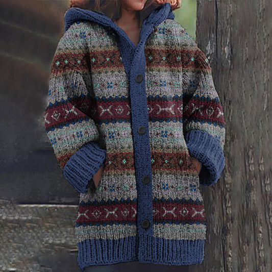 Vintage Fairman Island Contrast Sweater Cardigan artswardrobe