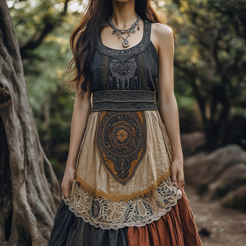 Vintage Viking Celtic Lace Art Comfy Tank Dress artswardrobe