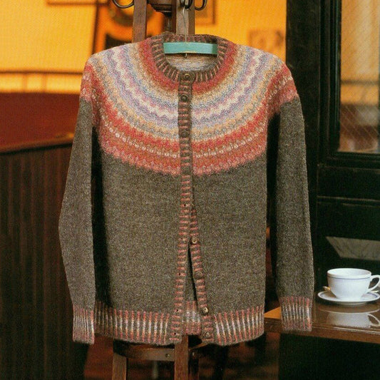 Vintage Knit Icelandic Pattern Women's Sweater elevenforest