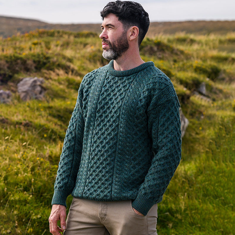 Men's Vintage Traditional Aran Sweater artswardrobe