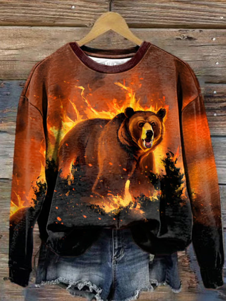 Comstylish Women's California Strong Los Angeles Strong Wildfire 2025 Print Sweatshirt