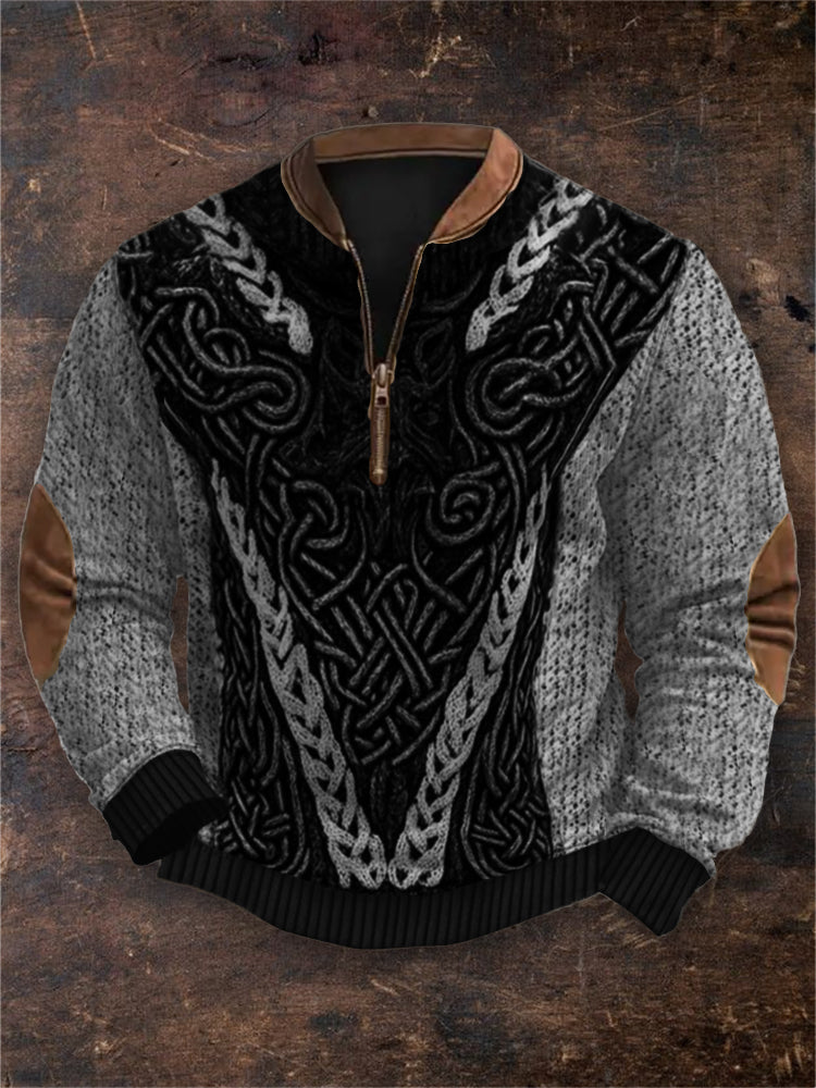 Men's Viking Wolf Inspired Celtic Chunky Cozy Sweatshirt artswardrobe