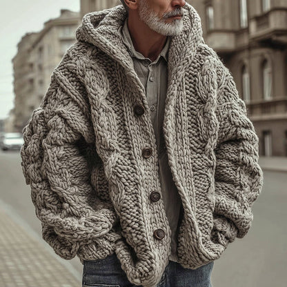 Men's Vintage Fairman Isle Jacquard Button Cardigan Sweater artswardrobe