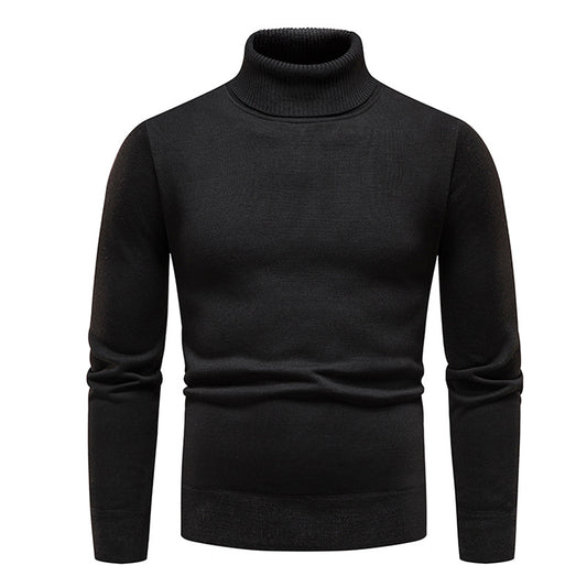 Men's Vintage Solid Knit Turtleneck Sweater elevenforest