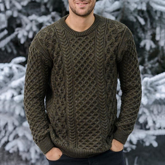 Men'S Knitted Graphic Pullover Sweater elevenforest