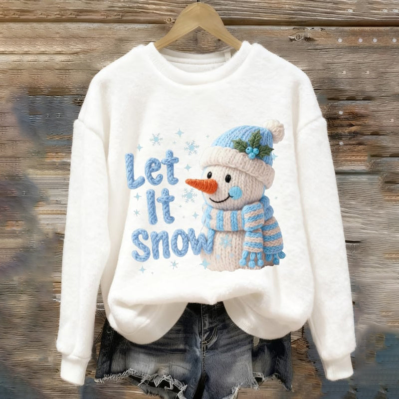 Comstylish Women's Christmas Art Cozy Plush Sweatshirt