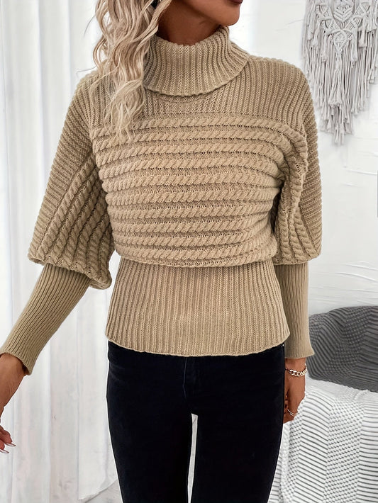 Sandra® | Plain knit turtleneck sweater