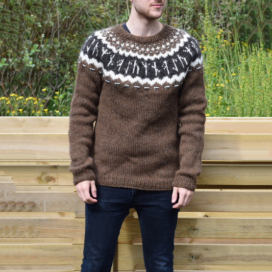 Vintage Graphic Crew Neck Iceland Sweater elevenforest