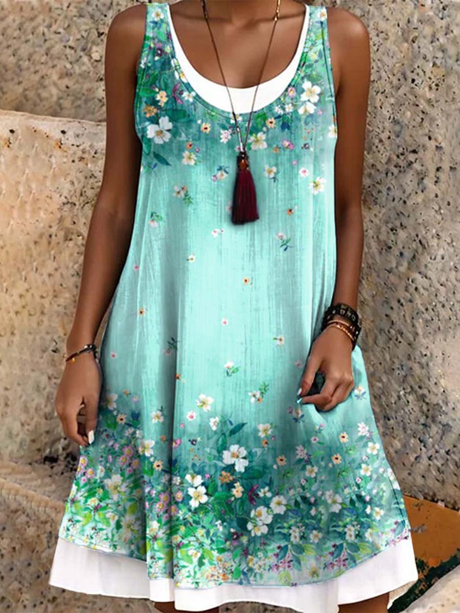 Women's Floral Pattern Art Print Dresses