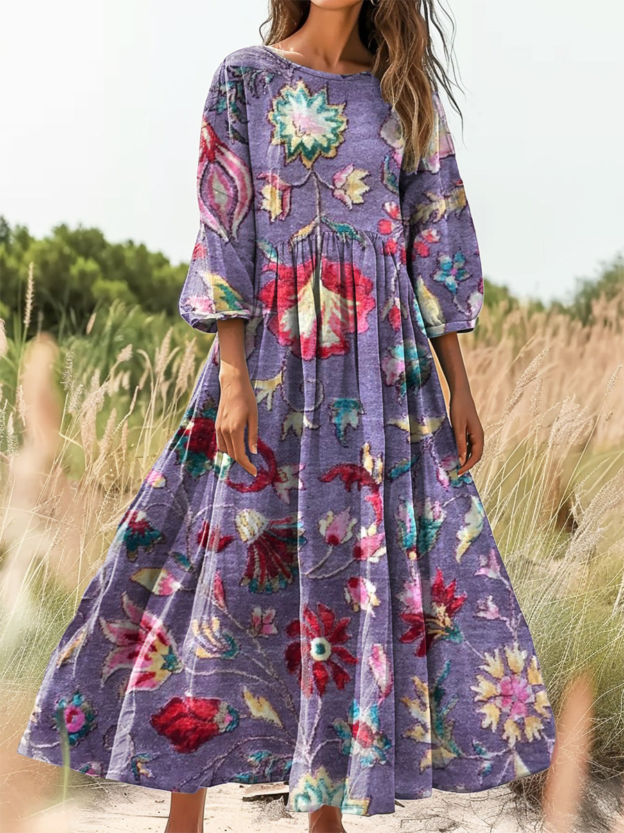 Women's Art Painting Hippie Print Dress