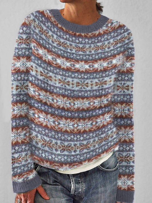 Traditional Pattern Iceland Style Sweater elevenforest