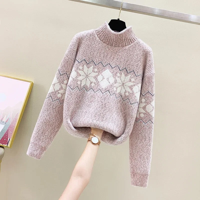Birgit® | Knitted sweater with snowflake print