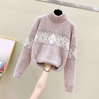 Birgit® | Knitted sweater with snowflake print