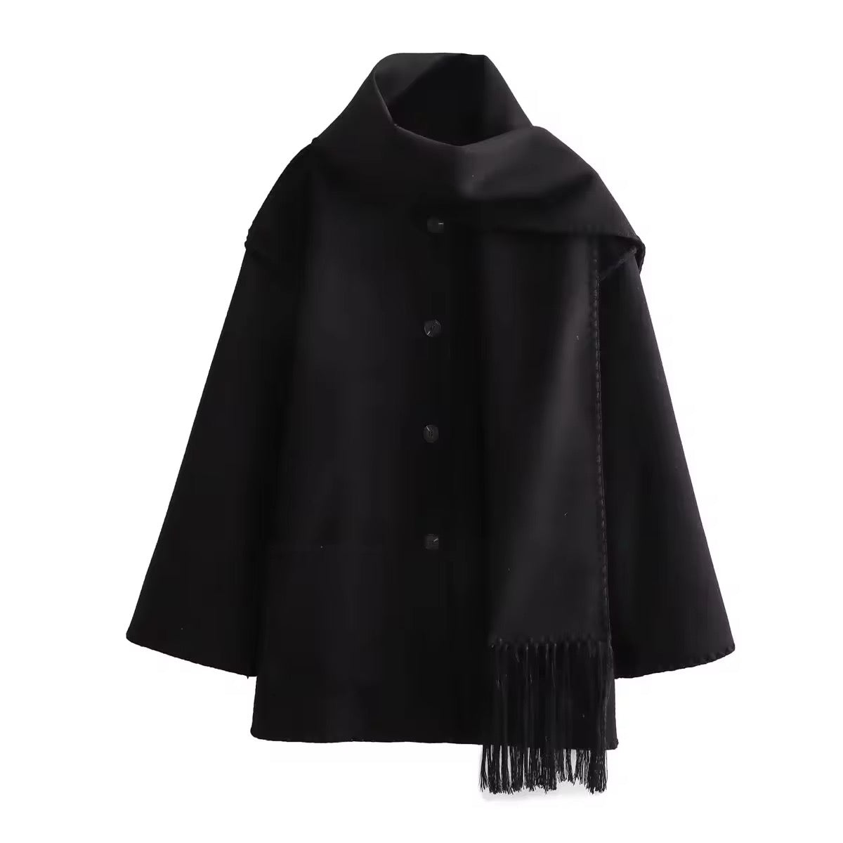 LP | giacca ampia con nappe a foulard